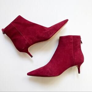 ALEXANDRE BIRMAN Kittie Suede Bootie in Rosewood